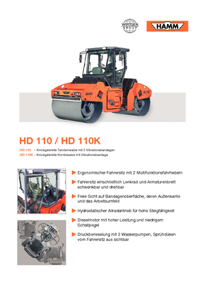 Cilindri vibratori în tandem Hamm HD 110