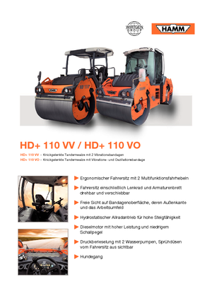 Cilindri vibratori în tandem Hamm HD 110 VV