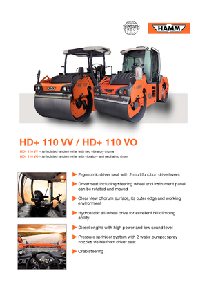 Cilindri vibratori în tandem Hamm HD 110 VV