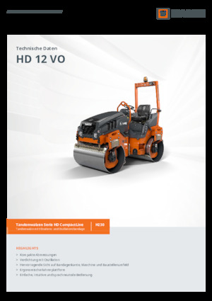 Cilindri vibratori în tandem Hamm HD 12 VO