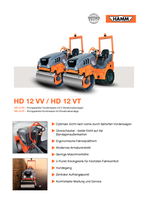 Cilindri vibratori în tandem Hamm HD 12 VV