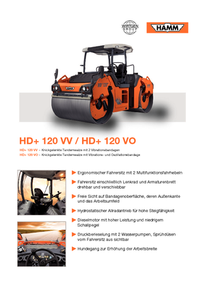 Cilindri vibratori în tandem Hamm HD 120 VO