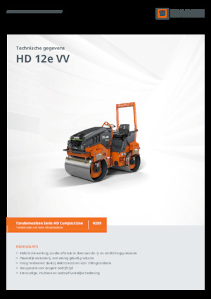 Cilindri vibratori în tandem Hamm HD 12e VV