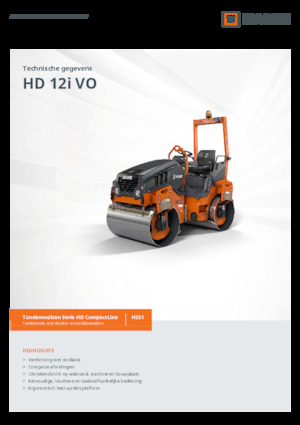 Cilindri vibratori în tandem Hamm HD 12i VO