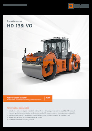 Cilindri vibratori în tandem Hamm HD 138i VO
