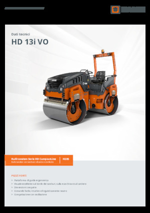 Cilindri vibratori în tandem Hamm HD 13i VO