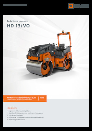 Cilindri vibratori în tandem Hamm HD 13i VO