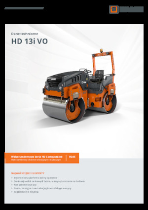 Cilindri vibratori în tandem Hamm HD 13i VO