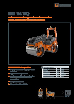 Cilindri vibratori în tandem Hamm HD 14 VO
