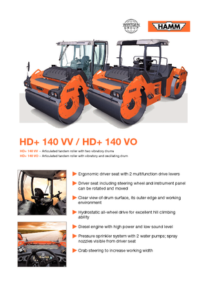 Cilindri vibratori în tandem Hamm HD 140 VO