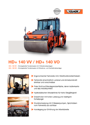 Cilindri vibratori în tandem Hamm HD 140 VV