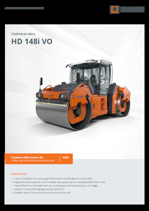 Cilindri vibratori în tandem Hamm HD 148i VO
