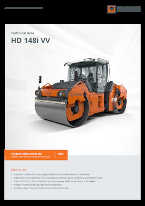 Cilindri vibratori în tandem Hamm HD 148i VV