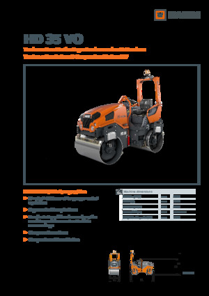 Cilindri vibratori în tandem Hamm HD 35 VO