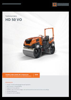 Cilindri vibratori în tandem Hamm HD 50 VO