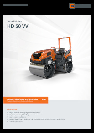 Cilindri vibratori în tandem Hamm HD 50 VV
