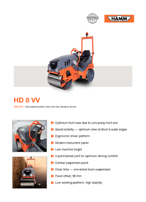 Cilindri vibratori în tandem Hamm HD 8 VV