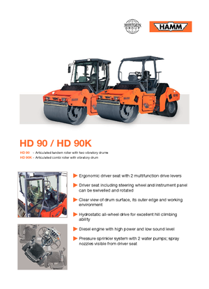 Cilindri compactori în tandem Hamm HD 90