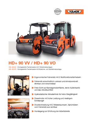 Cilindri compactori în tandem Hamm HD+90 VO