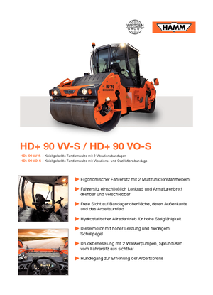 Cilindri compactori în tandem Hamm HD+90 VO-S