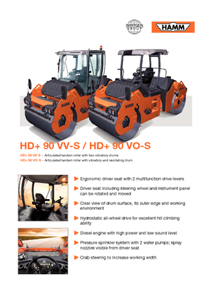 Cilindri compactori în tandem Hamm HD+90 VO-S