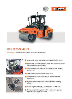 Cilindri vibratori în tandem Hamm HD O75 V ASC