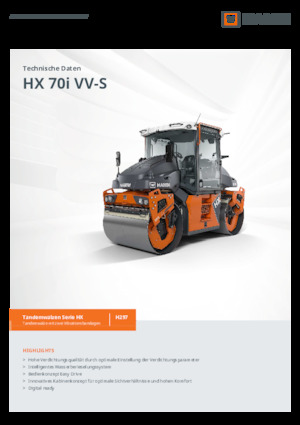 Cilindri vibratori în tandem Hamm HX 70i VV-S