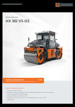 Cilindri vibratori în tandem Hamm HX 90i VS-OS