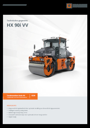 Cilindri vibratori în tandem Hamm HX 90i VV