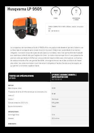 Cilindri vibratori în tandem Husqvarna LP 9505