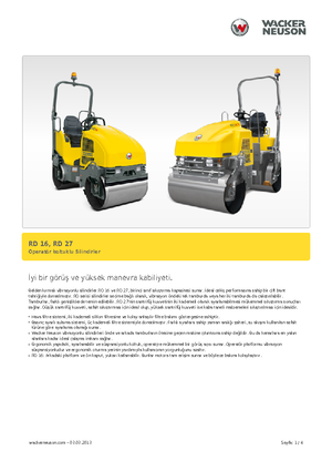 Cilindri vibratori în tandem Wacker Neuson RD 16-100