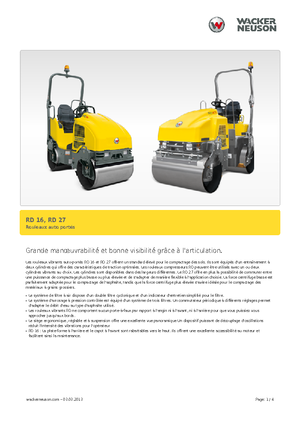 Cilindri vibratori în tandem Wacker Neuson RD 16-100