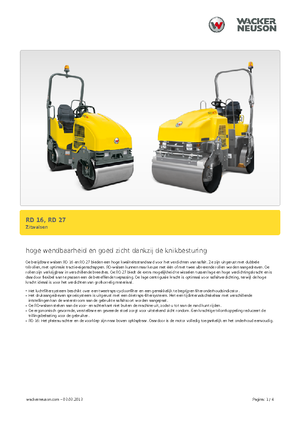 Cilindri vibratori în tandem Wacker Neuson RD 16-100