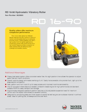 Cilindri vibratori în tandem Wacker Neuson RD 16-90