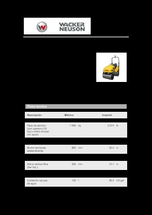 Cilindri vibratori în tandem Wacker Neuson RD 16-90
