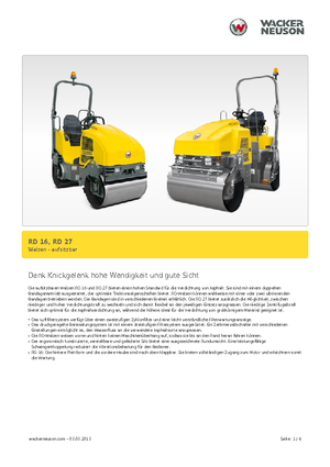 Cilindri vibratori în tandem Wacker RD 27-120