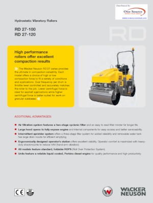Cilindri vibratori în tandem Wacker Neuson RD45-140 C