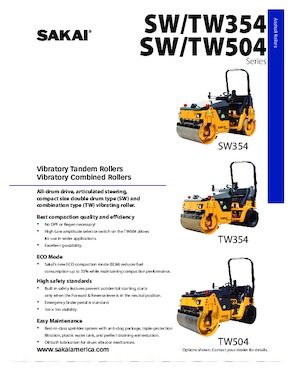 Cilindri vibratori în tandem Sakai SW354 