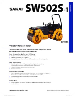 Cilindri vibratori în tandem Sakai SW502S-1