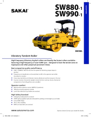 Cilindri vibratori în tandem Sakai SW880