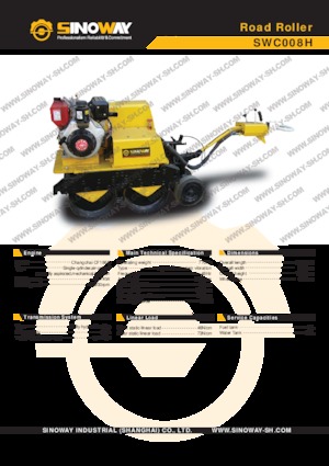 Cilindri vibratori în tandem Sinoway SWC008H