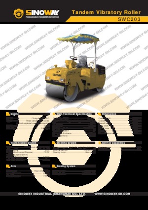 Cilindri vibratori în tandem Sinoway SWC203