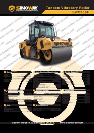 Cilindri vibratori în tandem Sinoway SWC208H