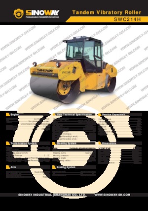 Cilindri vibratori în tandem Sinoway SWC214H