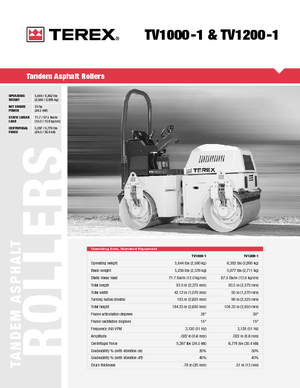 Cilindri vibratori în tandem Terex TV 1200-1
