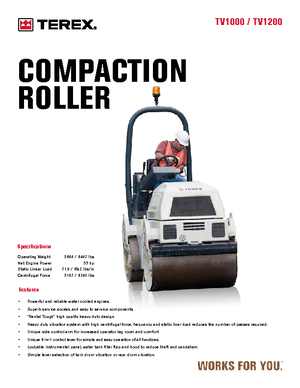 Cilindri vibratori în tandem Terex TV 1200