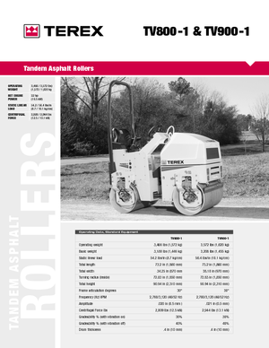 Cilindri vibratori în tandem Terex TV 900