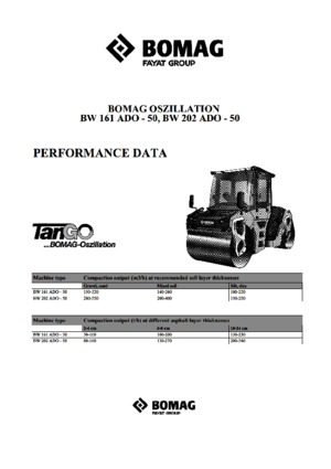 Cilindri vibratori în tandem Bomag BW 161 ADO-50