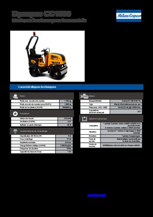 Cilindri vibratori în tandem Dynapac CC 1000