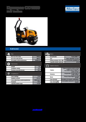 Cilindri vibratori în tandem Dynapac CC 1000